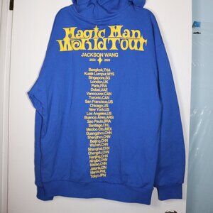 Jackson Wang Magic Man 2022 2023 Tour Hoodie Blue and Yellow